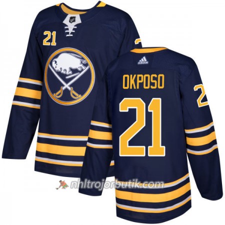 Män Ishockey Buffalo Sabres Tröja Kyle Okposo 21 Adidas 2017-2018 Marinblå Authentic